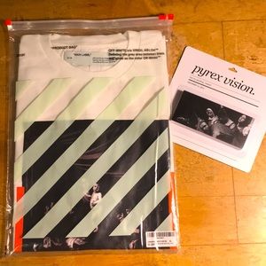 OFF-WHITE Virgil Abloh Pyrex Vision NWT Sealed Caravaggio XL T-Shirt & Flipbook